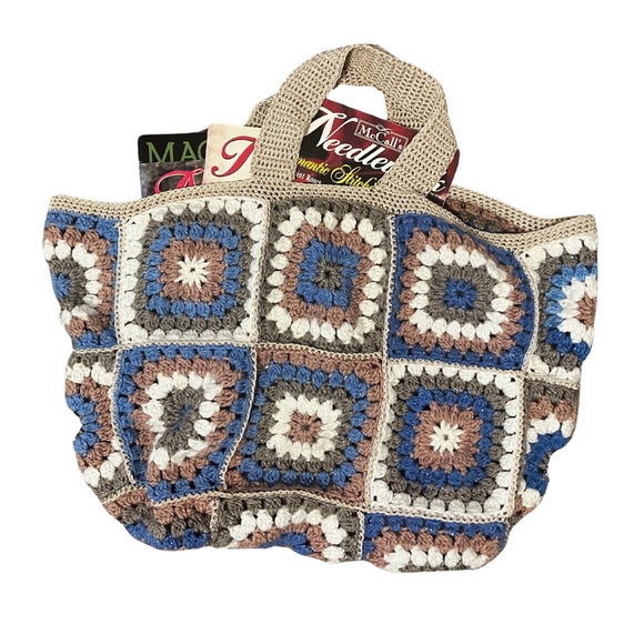 Crochet Tote Bag - Multicolor - Picture 1 of 2